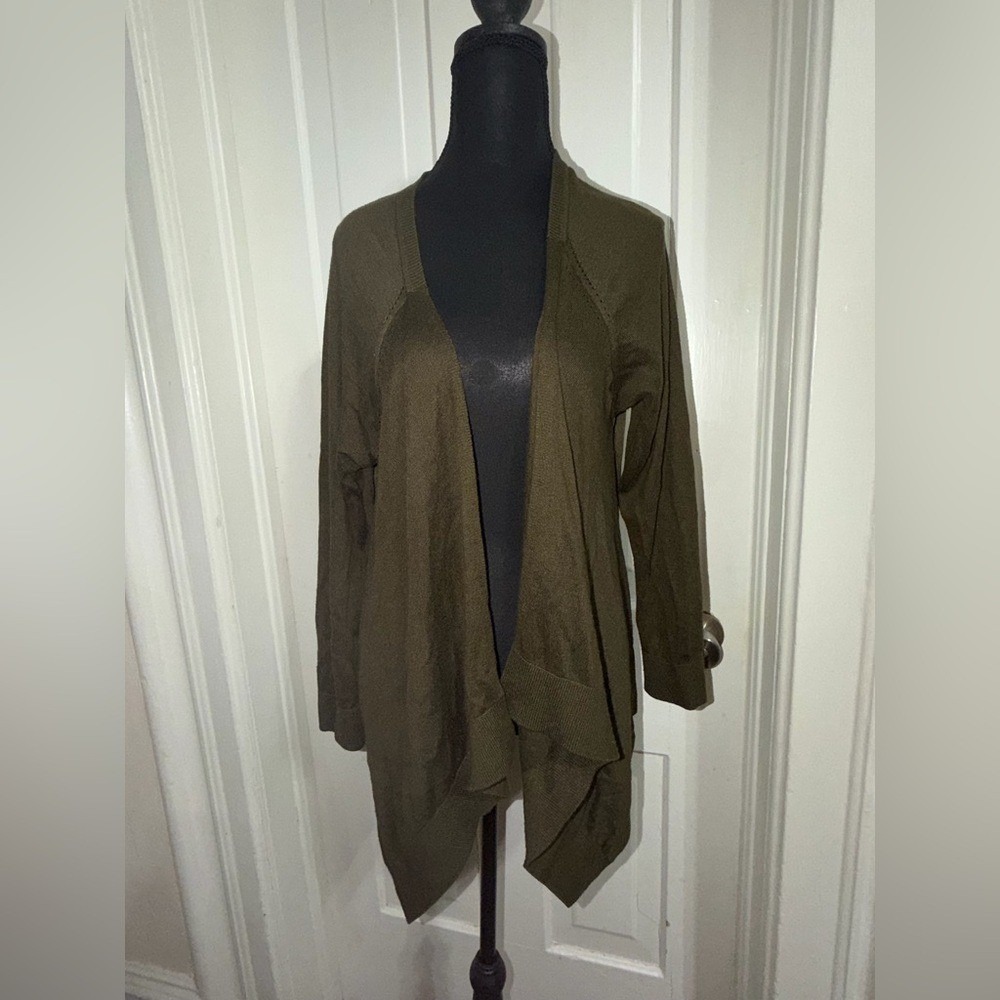 Apt 9 Olive‎ Green Knit Cardigan, Womens XL